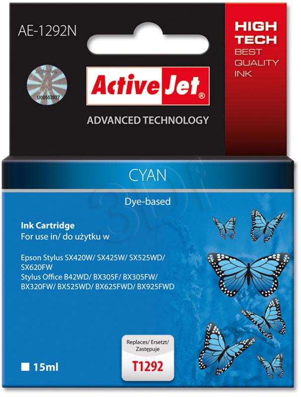 ActiveJet ink cartr. Eps T1292 Cyan SX525/BX320/BX625 100% NEW AE-1292 EXPACJAEP0204