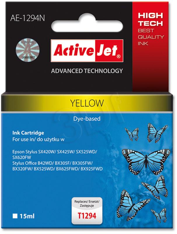 ActiveJet ink cartr. Eps T1294 Yellow SX525/BX320/BX625 100% NEW AE-1294 EXPACJAEP0206