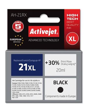 ActiveJet Ink cartridge HP 9351 Bk ref. no21 - 20 ml AH-21RX EXPACJAHP0043