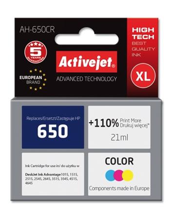 ActiveJet Ink cartridge HP CZ102 Premium Col AH-650CR 21 ml EXPACJAHP0226