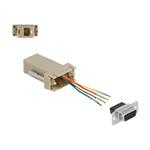 Adapter D-Sub 9 pin female to RJ11/RJ14, Adapter D-Sub 9 pin female to RJ11/RJ14