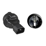 Adaptér IEC C14 na SCHUKO CEE 7/3 napětí 230V, 10A kpsr-05