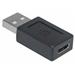 Adaptér Manhattan USB, USB-C 2.0 samica na USB-A samec, čierna 354653