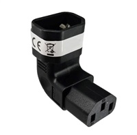 Adaptér vertikálně úhlový IEC C13 na IEC C14 napětí 230V, 10A kpsr-06