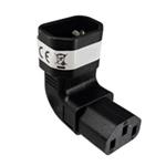 Adaptér vertikálně úhlový IEC C13 na IEC C14 napětí 230V, 10A kpsr-06