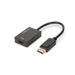 Adaptérový kabel DisplayPort, DP - HDMI typ A M/F, 0,2 m, se zámkem, HDMI 2.0, akt., zlatý, černý DB-340415-002-S