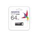 ADATA Flash Disk 64GB UR340, USB 3.2 Dash Drive, kov lesklá černá AROY-UR340-64GBK