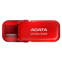 ADATA Flash Disk 64GB UV240, USB 2.0, červená AUV240-64G-RRD