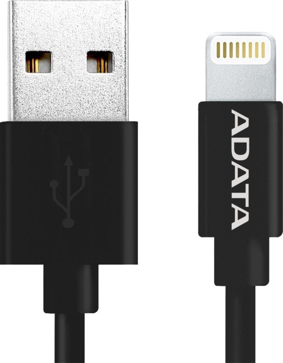 ADATA Lightning kabel MFi 1m černý AMFIPL-1M-CBK