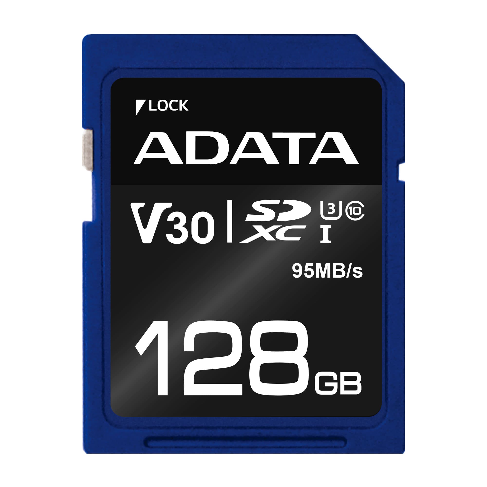 ADATA SDXC 128GB UHS-I U3 V30S 95/60MB/s ASDX128GUI3V30S-R