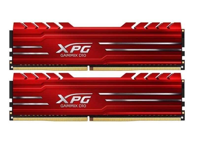 ADATA XPG Gammix D10 32GB DDR4 3200MHz / DIMM / CL16 / červená / KIT 2x 16GB AX4U3200316G16-DR10