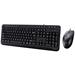 Adesso AKB-132CB/ drátový set/ multimedia/ antimikrobiální/ optická myš 1200DPI/ USB/ černá/ US layout
