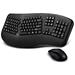 Adesso WKB-1500GB/ bezdrátový set 2,4GHz/ multimedia/ ergonomická/ laserová myš 800,1200,1600DPI/ USB/ černá/ US layout