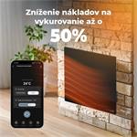 AENO AGH11S Premium QUADRO Smart Ohrievač, Čierny, LED, WI-FI, max 500W, 50x50cm, Infra AGH0012S
