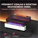 AENO FH1S Premium SPACE FIRE HEATER, Biely, LED, WI-FI, max 2000W, 1000x242cm, efekt ohńa AFH0001S