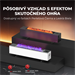 AENO FH2S Premium SPACE FIRE HEATER,Čierny, LED, WI-FI, max 2000W, 1000x242cm, efekt ohńa AFH0002S