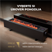 AENO FH2S Premium SPACE FIRE HEATER,Čierny, LED, WI-FI, max 2000W, 1000x242cm, efekt ohńa AFH0002S