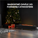 AENO FH2S Premium SPACE FIRE HEATER,Čierny, LED, WI-FI, max 2000W, 1000x242cm, efekt ohńa AFH0002S