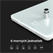 AENO Smart kuchynská váha AKS0001S do 8 kg, presnost 1 g, TARE a automatické vypnutie, biela