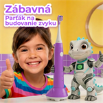 AENO sonická detská zubná kefka DB9V, farba fialová,3 režimy,3 náhradné hlavice,batéria 600 mAh,19200 vibrácií/ ADB0009V