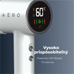 AENO vysovýkonný sušič vlaso HD4 v 100km/h, NTC senzor, 1500W, ionizátor,3rýchlosti, LED , cest. taška AHD0004