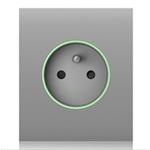 Ajax CenterCover (smart) - Středový kryt zásuvky, horizontální, mlhová AJAX59989