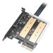 AKASA adaptér dual M.2 do PCIex s chladičem RGB AK-PCCM2P-04