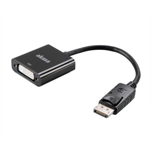 AKASA AK-CBDP05-20BK DisplayPort to DVI Passive Converter, 20cm