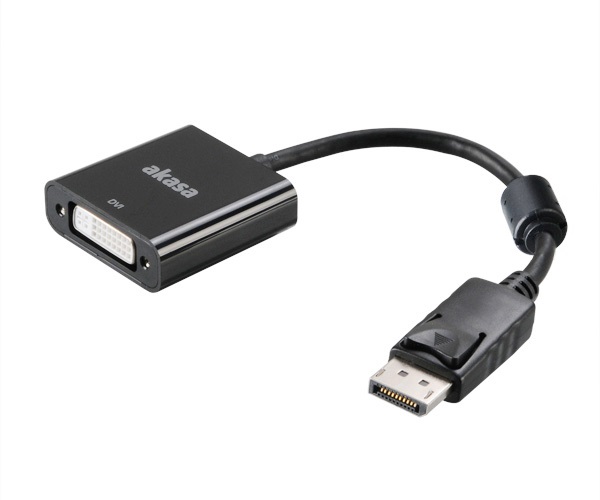 AKASA AK-CBDP15-20BK DisplayPort to DVI Active Converter, 20cm