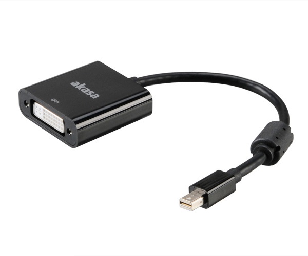 AKASA AK-CBDP16-20BK Mini DisplayPort to DVI Active Converter, 20cm
