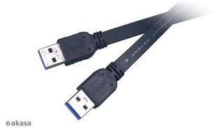 AKASA AK-CBUB15-15BK vysokorýchlostný USB 3.0 kábel A - kábel A, čierny 150 cm