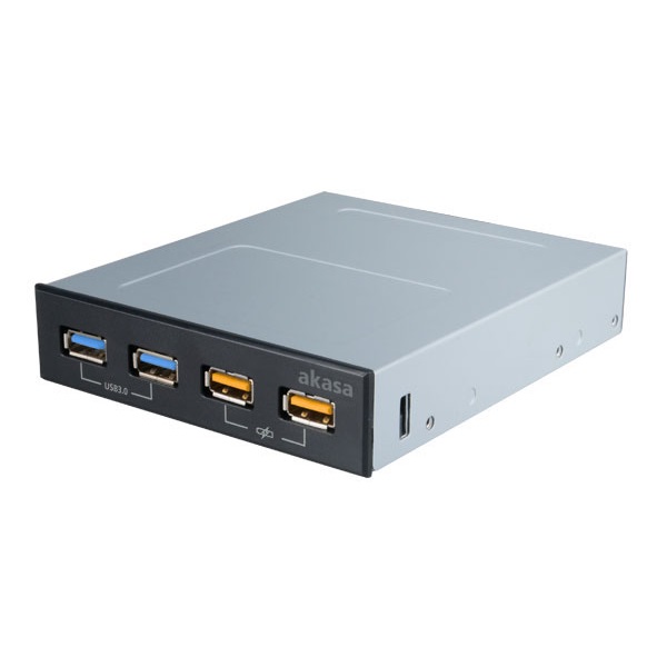AKASA AK-ICR-25 3.5" USB charger panel, 2 x USB 3.0