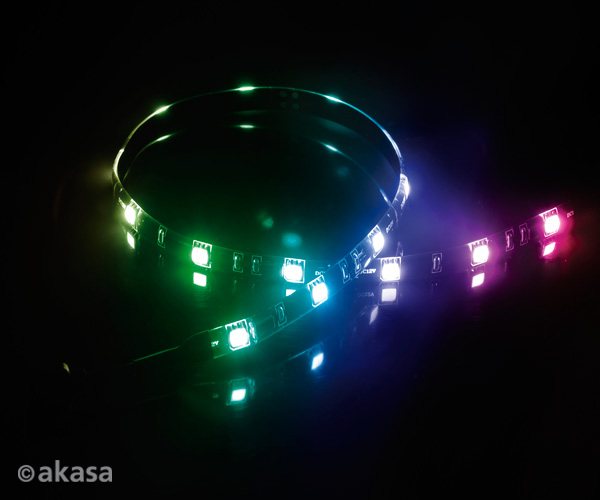 AKASA AK-LD05-50RD Led pasik viacfarebný, magnetický, 50 cm AK-LD05-50RB