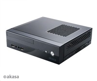 AKASA case Crypto T1, thin mini-ITX, VGA a COM port AK-ITX21-A1B