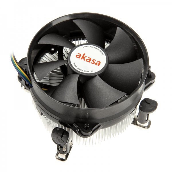 AKASA chladič CPU / AK-CCE-7101CP / Intel 775,1156 / ultra tichý / výška 63mm