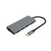 AKASA dokovací stanice 9v1 USB 3.1 Type-C / 1x USB 3.1 Type-C / 3x USB Type-A / 1x HDMI / 1x SD / 1x GLA AK-CBCA21-18BK