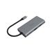 AKASA dokovací stanice 9v1 USB 3.1 Type-C / 1x USB 3.1 Type-C / 3x USB Type-A / 1x HDMI / 1x SD / 1x GLA AK-CBCA21-18BK