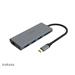 AKASA dokovací stanice 9v1 USB 3.1 Type-C / 1x USB 3.1 Type-C / 3x USB Type-A / 1x HDMI / 1x SD / 1x GLA AK-CBCA21-18BK