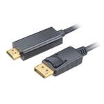 AKASA kabel DipIayPort na HDMI / 4K @60Hz / 1,8m / černý AK-CBDP20-18BK