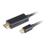 AKASA kabel mini DipIayPort na HDMI / 4K @60Hz / 1,8m / černý AK-CBDP19-18BK