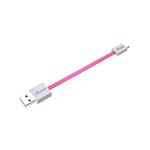 AKASA kabel PROSLIM USB 2.0 Type A na micro B, 15cm růžový