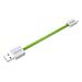 AKASA kabel PROSLIM USB 2.0 Type A na micro B, 15cm zelený
