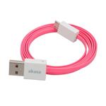 AKASA kabel PROSLIM USB 2.0 Type A na micro B, 1m růžový