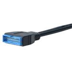 AKASA Kabel redukce interní USB 3.0 (19-pin) na interní USB 2.0 (9-pin), 10cm AK-CBUB19-10BK
