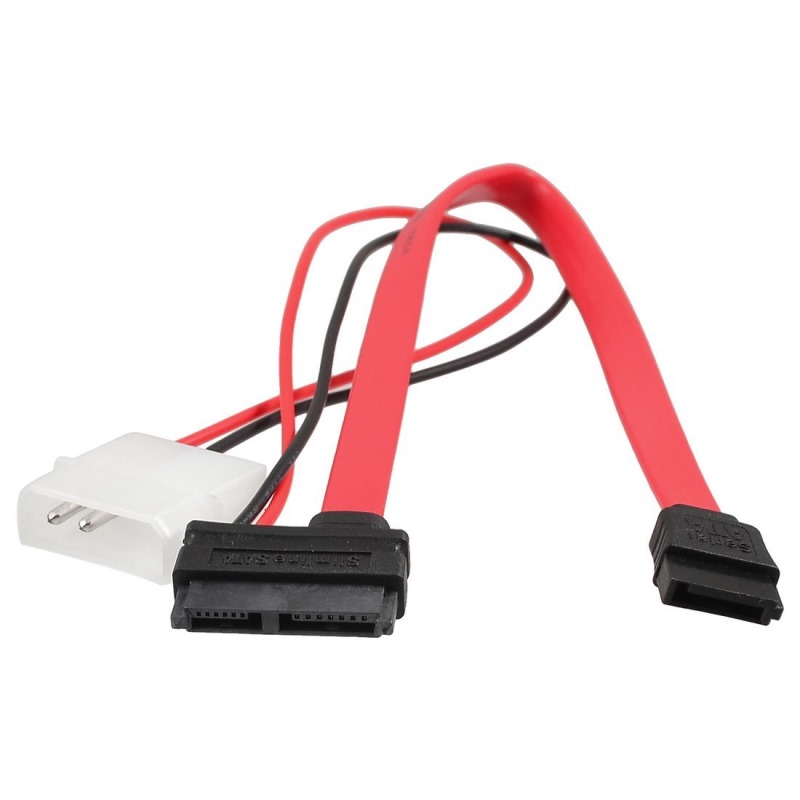 AKASA kabel redukce ze slimline SATA na SATA a MOLEX napájení / AK-CB050-40 / 40cm