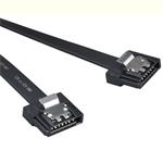 AKASA kabel SATA 3.0, super tenký, se skrytým zámkem,15cm, černý AK-CBSA05-15BK