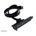 AKASA PCI bracket na USB 3.1 Gen2 Type-C / AK-CBUB37-50L / low-profile / černý / 50 cm