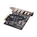 AKASA PCIe karta 2xUSB 3.2 Gen 2 Type-C a 3xType-A AK-PCCU3-09