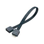 AKASA prodlužovací kabel pro LED pásek / 20cm / 4pin samec / 4pin samice / RGB LED AK-CBLD01-20BK