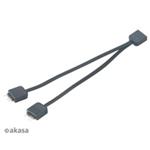 AKASA rozbočovač pro RGB LED 1x female/2x male, 2ks v balení, černá AK-CBLD08-KT02